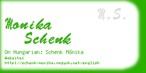 monika schenk business card
